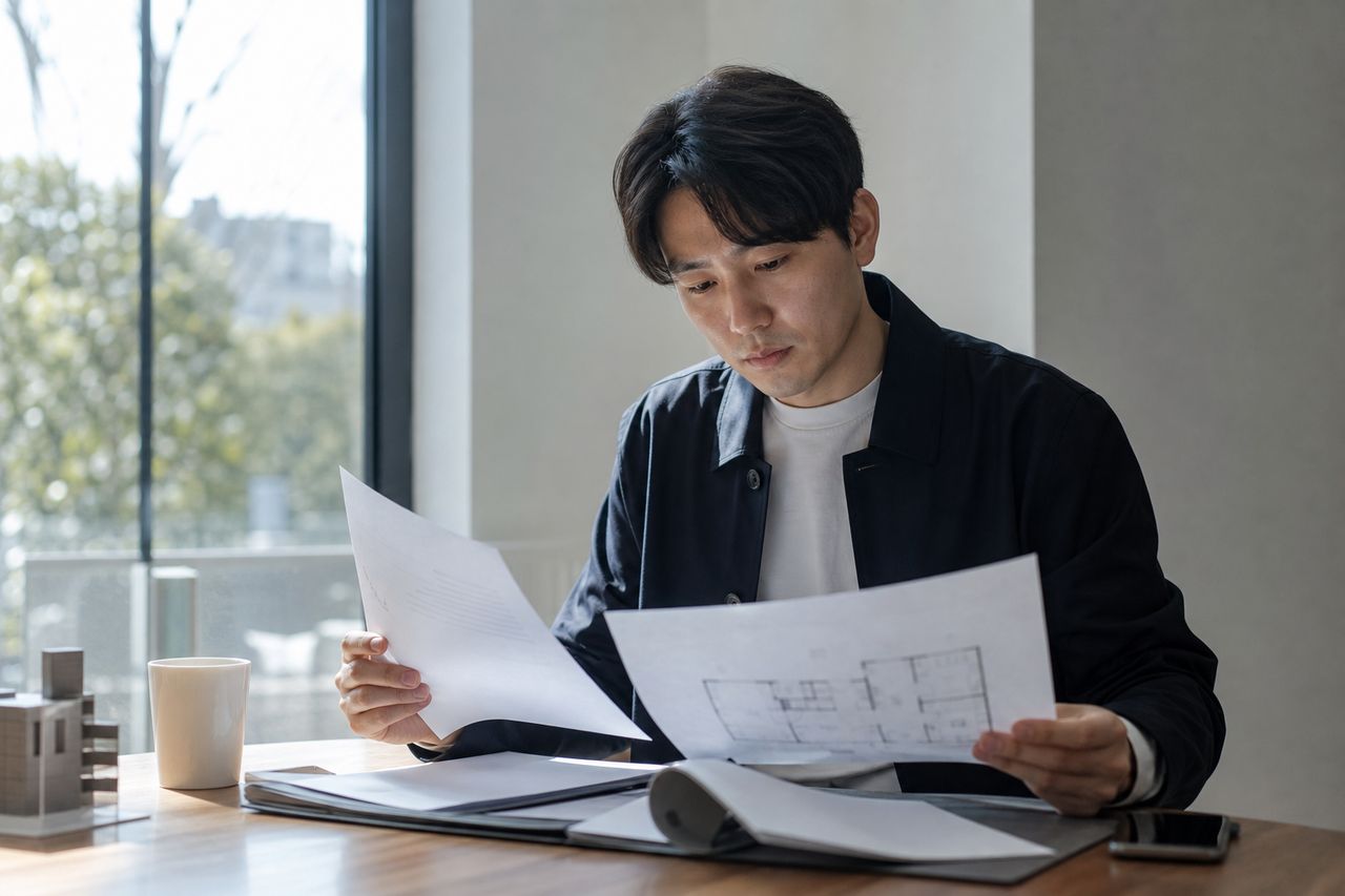 공사비 1억 추가분담금 청구서 날아왔는데 총회 결의 절차가 의심스럽다 — 총회 의결 정족수 흠결·온라인 총회 본인 확인 오류로 결의 무효 다툰 최근 하급심 판결 5선 관련 전문가 상담·서류 검토 장면