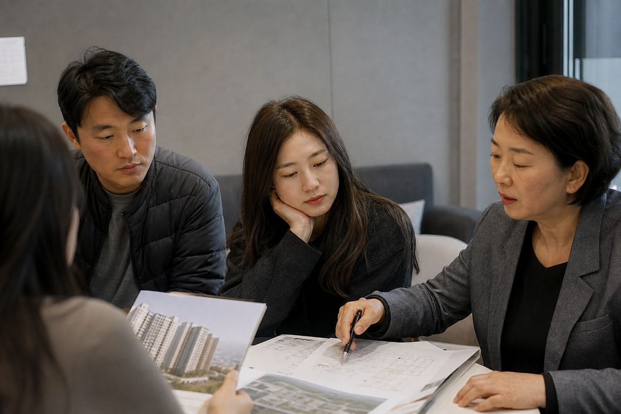 상도역지역주택조합 토지사용승낙서, 서명한 적 없는데 제출 관련 상황을 보여주는 이미지 — 서류를 검토하는 모습
