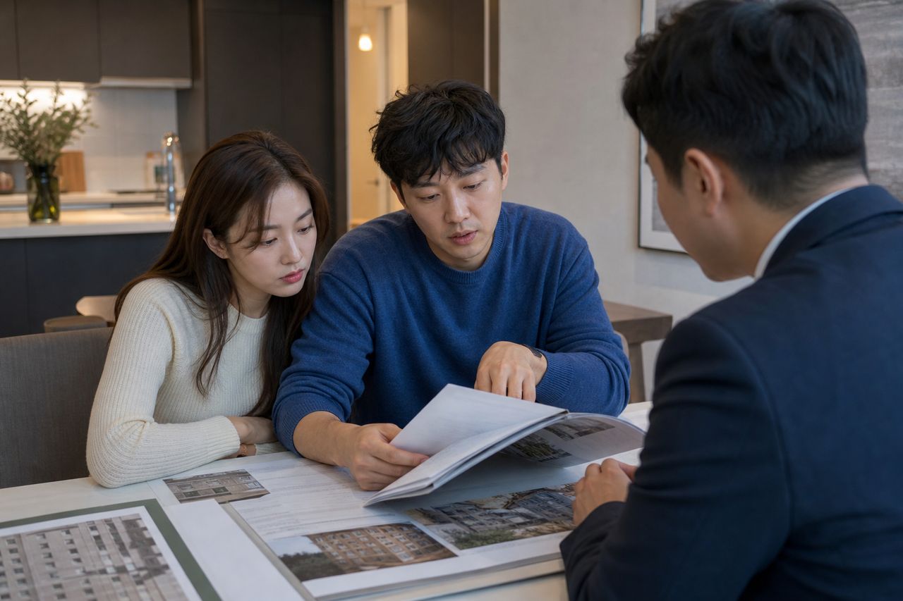 엘지로지역주택조합, 지주택 추가분담금에다가 사업비까지 약 1억 이상을 더 [출처] 엘지로지역주택조합, 지주택 추가분담금에다가 사업비까지 약 1억 이상을 더 내라고?| 노영실변호사|작성자 법무법인 정의 관련 상황을 보여주는 이미지 — 서류를 검토하는 모습