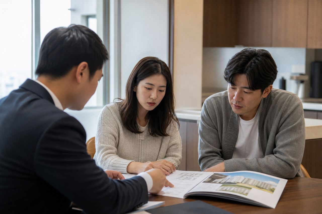 조합원 지위 양도·매매 계약, 무효가 되는 경우 5가지 관련 상황을 보여주는 이미지 — 서류를 검토하는 모습