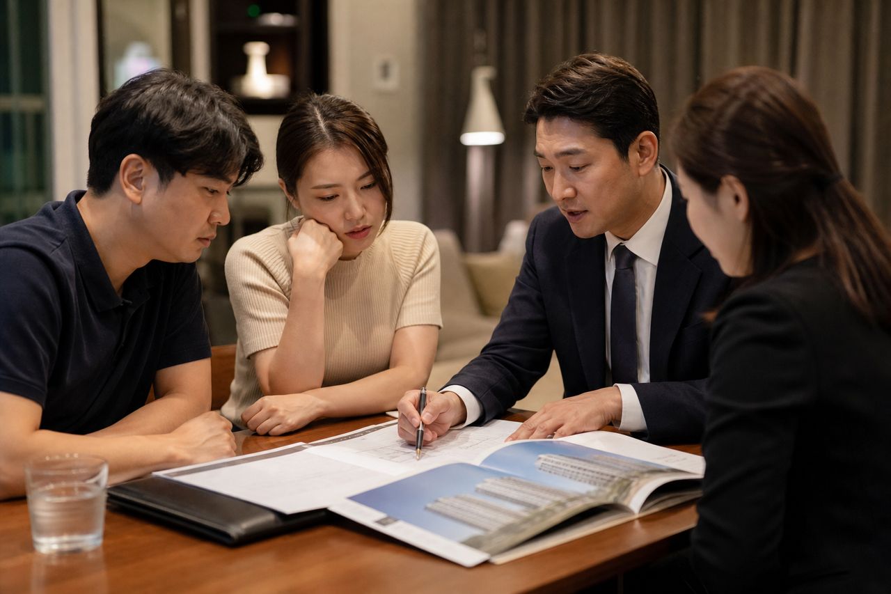 대법원 2025다211932 판결 — 2,000만 원 가전제품 무상 제공 약속 믿고 7,500만 원 납부했다가 혜택도·환불도 모두 잃은 30대 K씨 사례로 보는 '부수 약정 무효' 함정 관련 상황을 보여주는 이미지 — 서류를 검토하는 모습