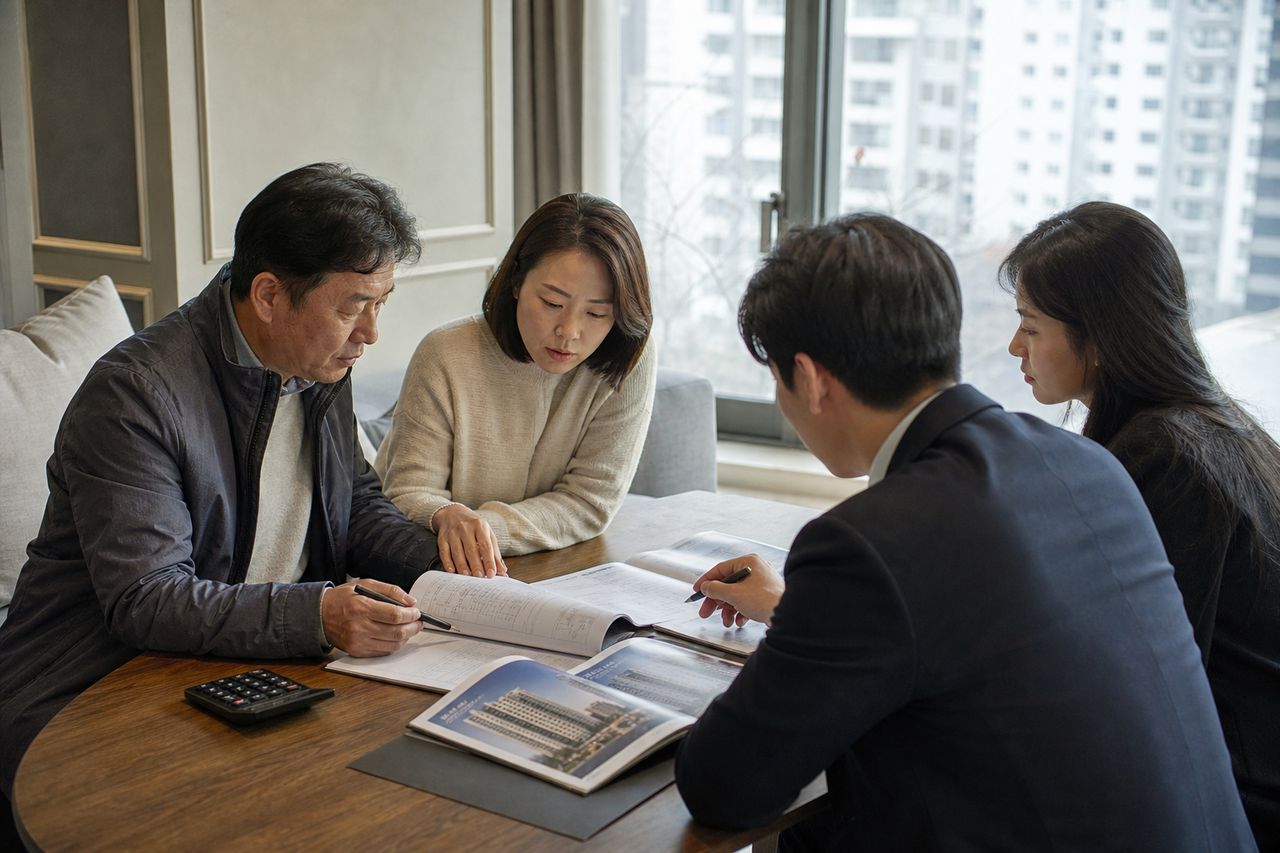 지역주택조합 소송 전에 꼭 확인해야 할 증거 목록 7가지 관련 상황을 보여주는 이미지 — 서류를 검토하는 모습